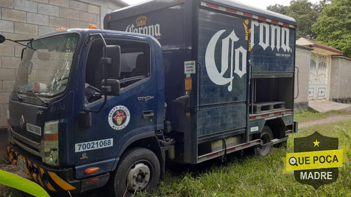 Delincuentes balean y roban camión de cerveza en Cárdenas.