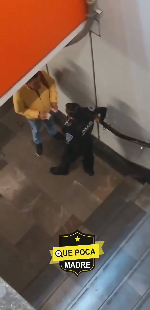 Policía recibe ‘mordida’ en el metro