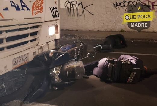 2 policías municipales fueron arrollados por una Ruta 77-A en Puebla.