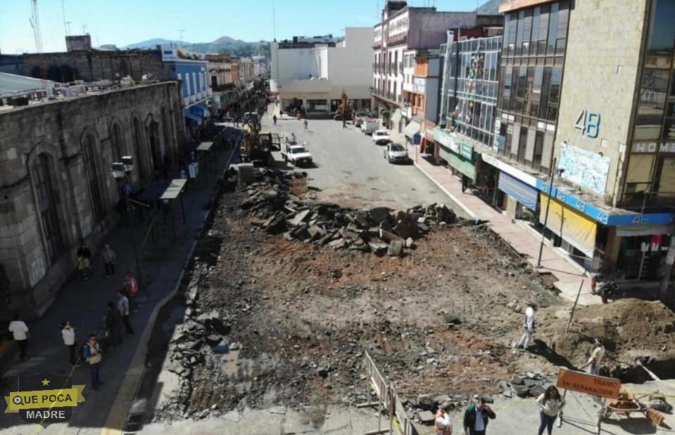 Ayuntamiento de Tepic inicia remodelación de calles en Centro Histórico.