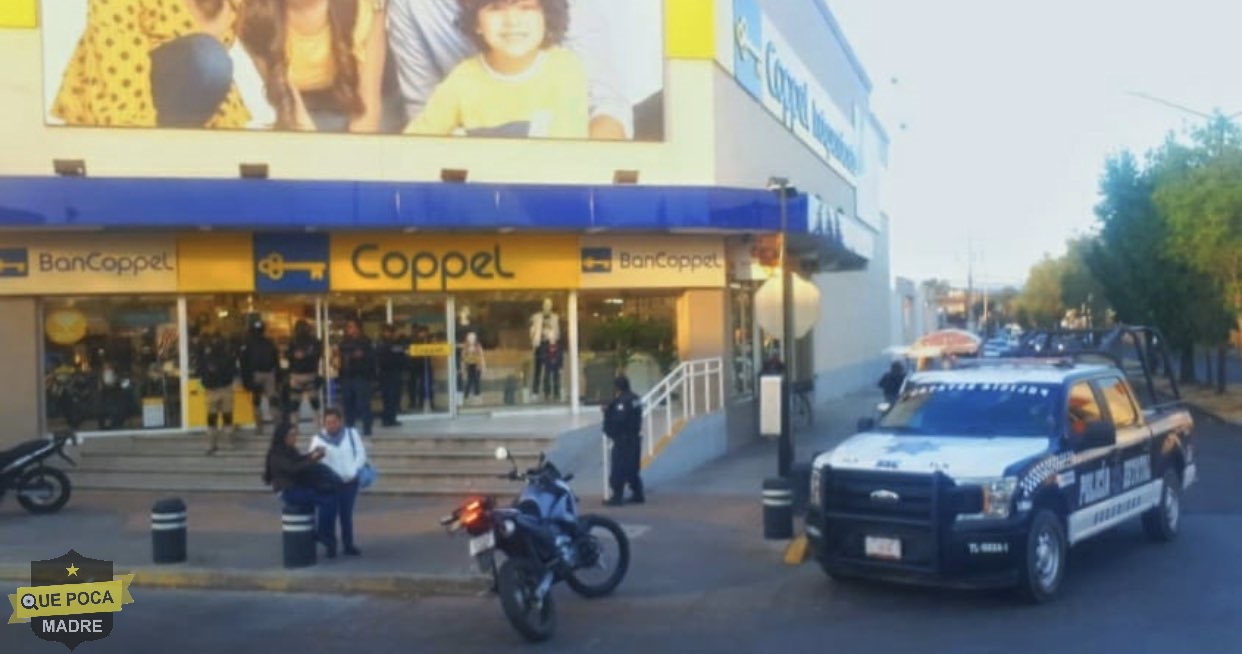 Delincuentes asaltan Coppel en Tlaxcala