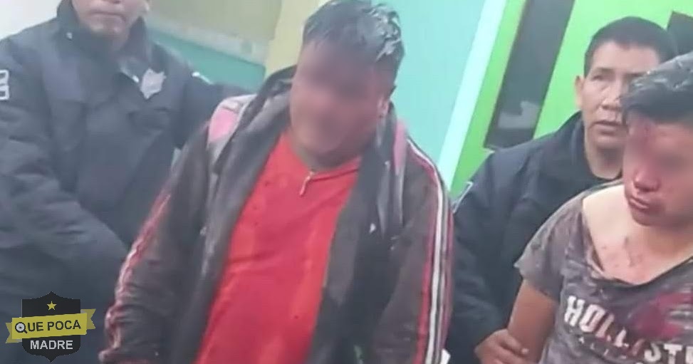 Detiene y golpean a dos ladrones en Tlaxcala.