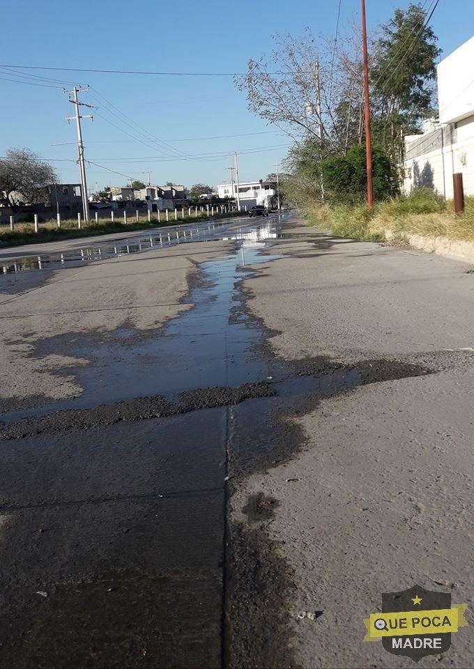 Reportan fuga de aguas negras en Tamaulipas.