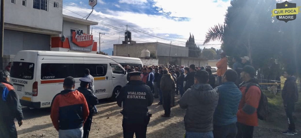 Se enfrentan transportistas en Tlaxcala.