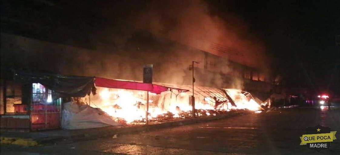 Se incendia mercado en Veracruz.