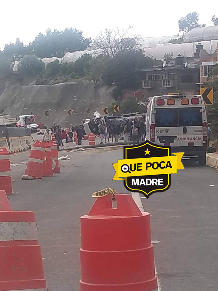 #IxtapanDeLaSal: Accidente vehicular en la autopista hacia Ixtapan, se reporta un fallecido.