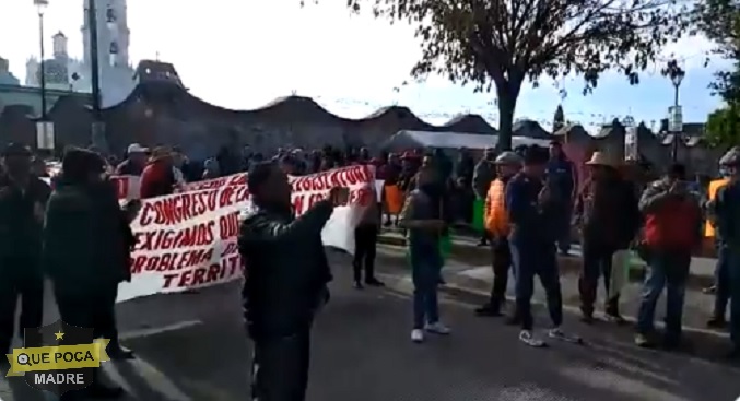 Marchan habitantes de Tlaxcala por conflictos territoriales.