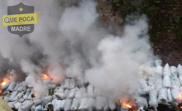 Incineran casi 2 toneladas de marihuana en Santiago Papasquiaro.