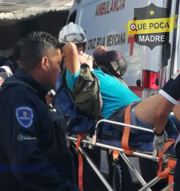 Extorsionador se accidenta en su motocicleta y es llevado al hospital como detenido.