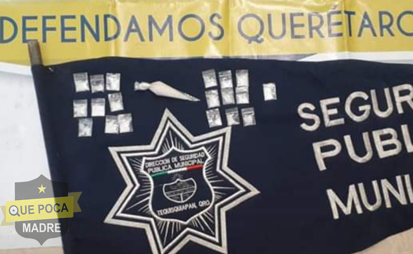 Detienen a 5 sujetos con droga en Querétaro.