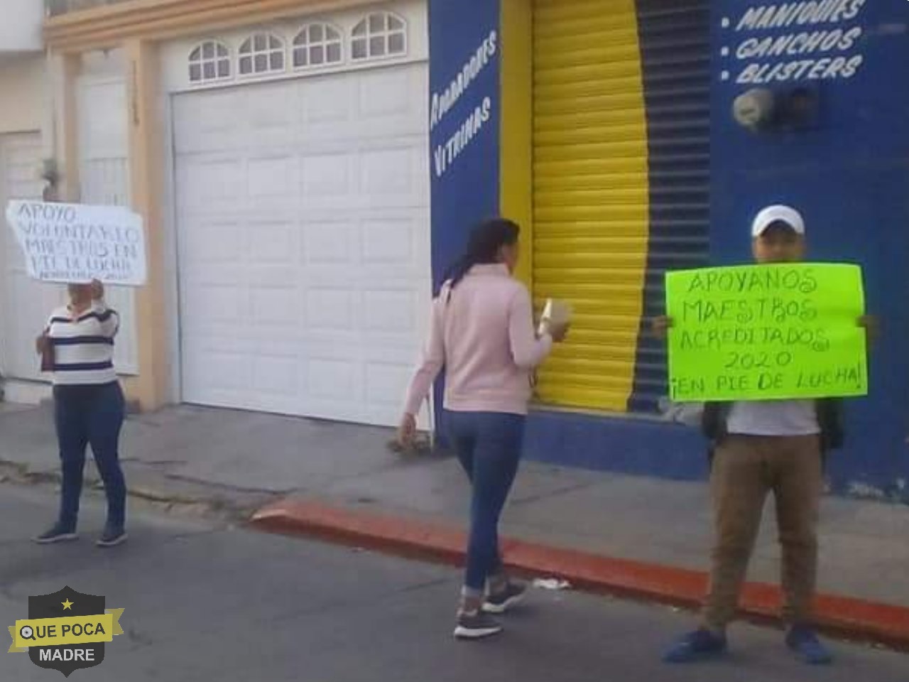 Protestan maestros en Chiapas.