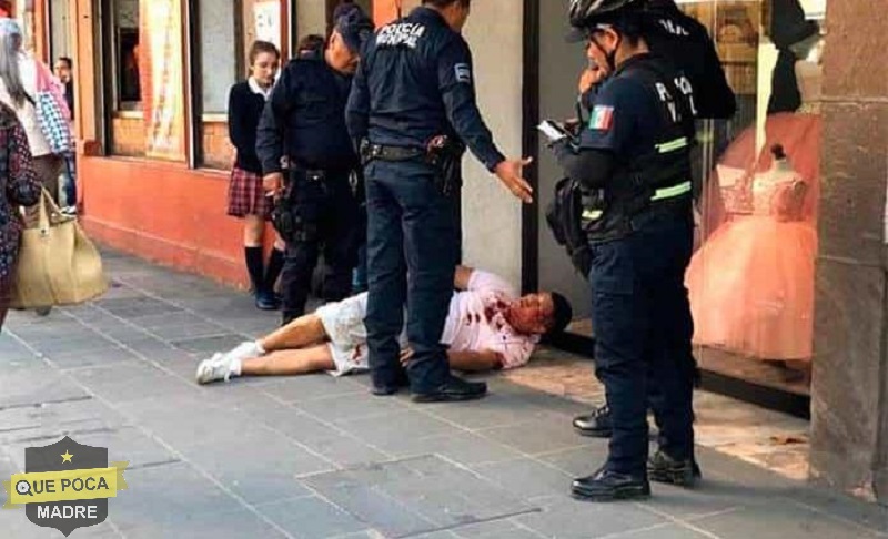 Asaltante es golpeado por su victima en San Luis Potosí.