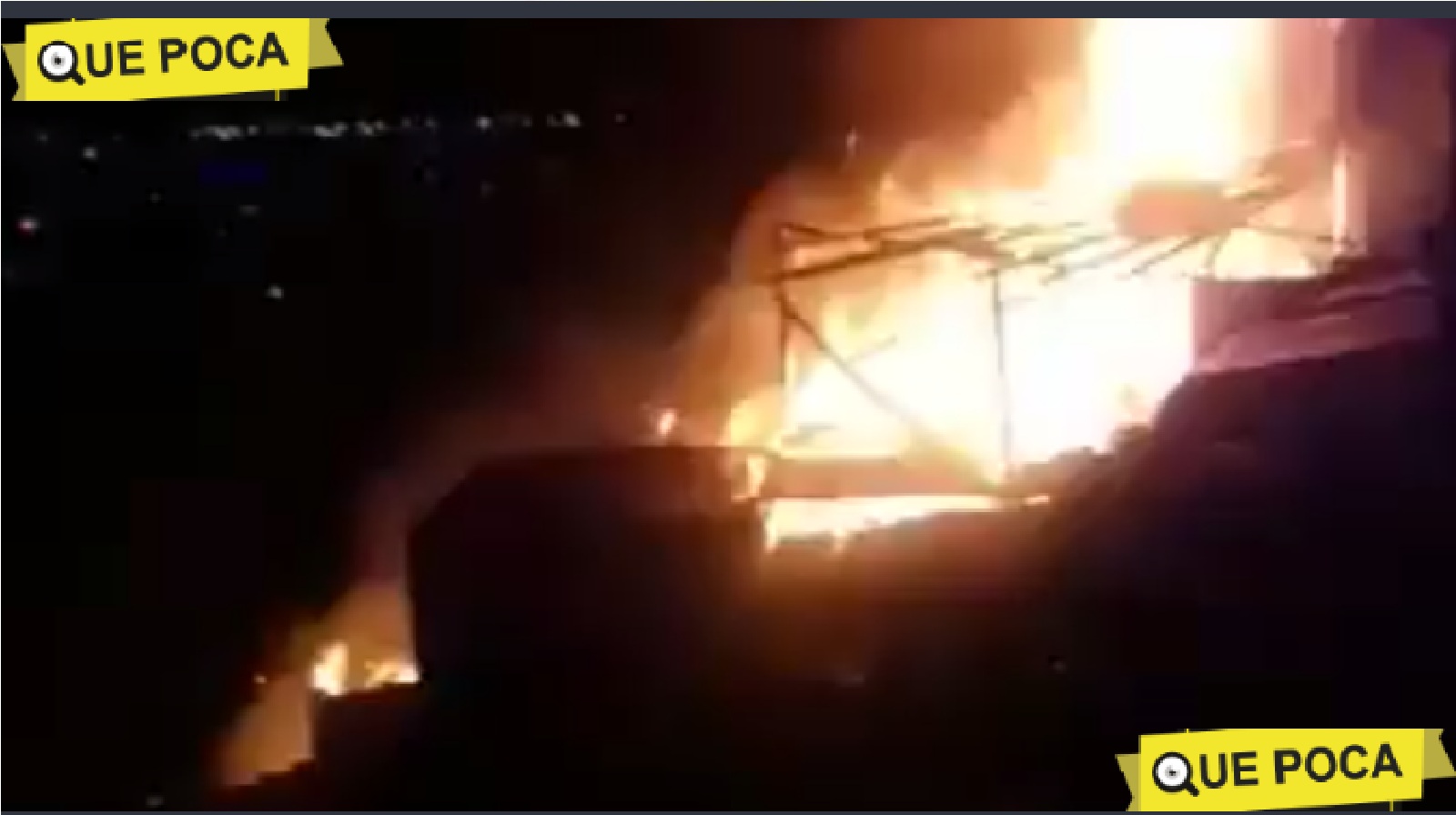 Video: Captan Fuerte incendio en la madrugada en Santa fe, Tijuana; murió calcinada una persona