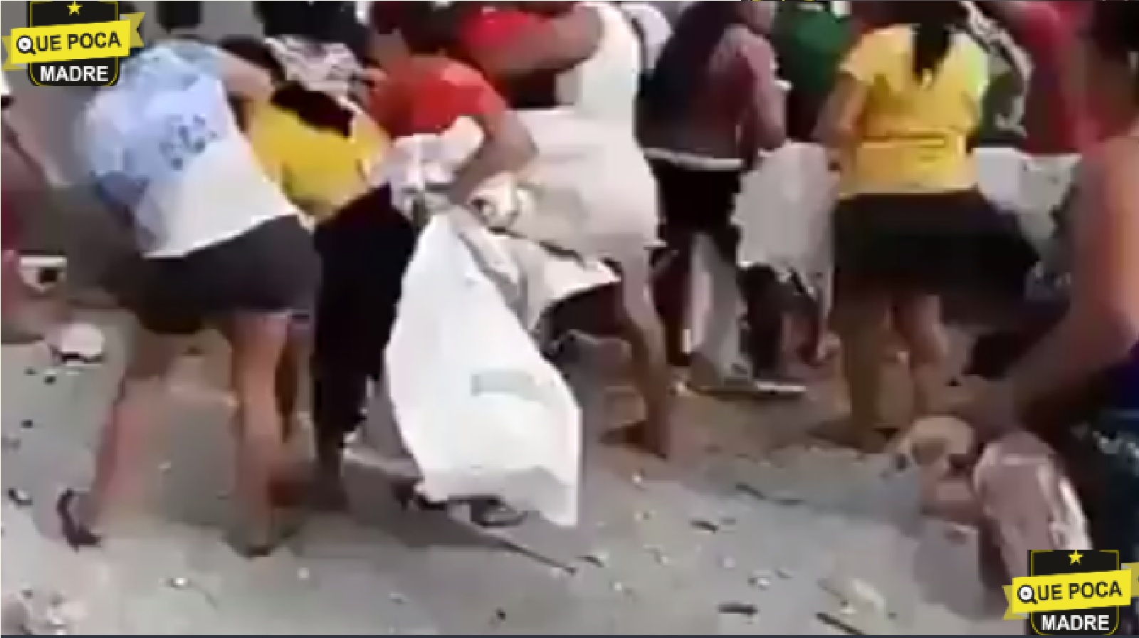 Video: Tras la volcadura de un camión cargado de pan, pobladores cometen actos de rapiña y se llevan todo