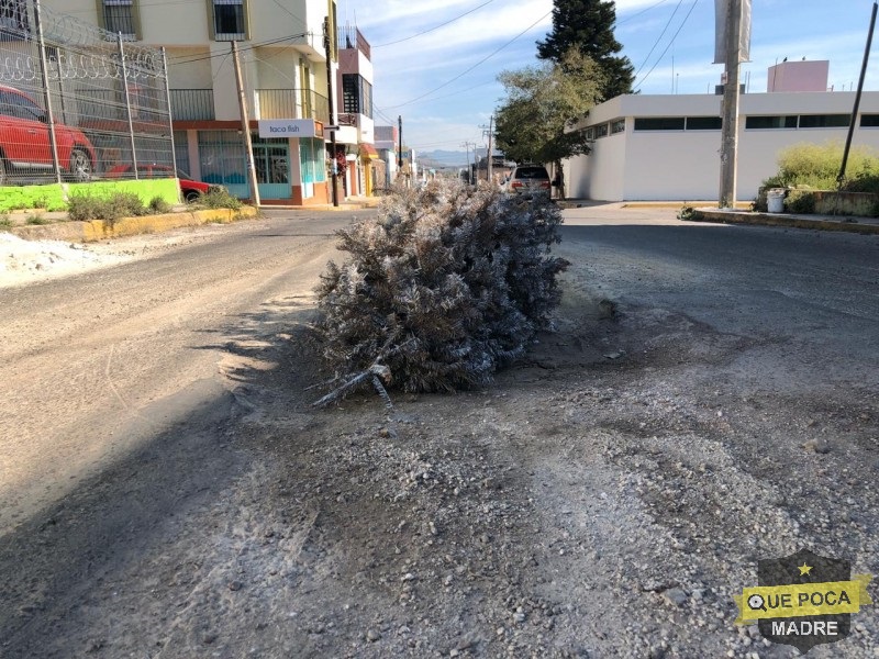 Reportan zanja en medio de la calle en Tepic.