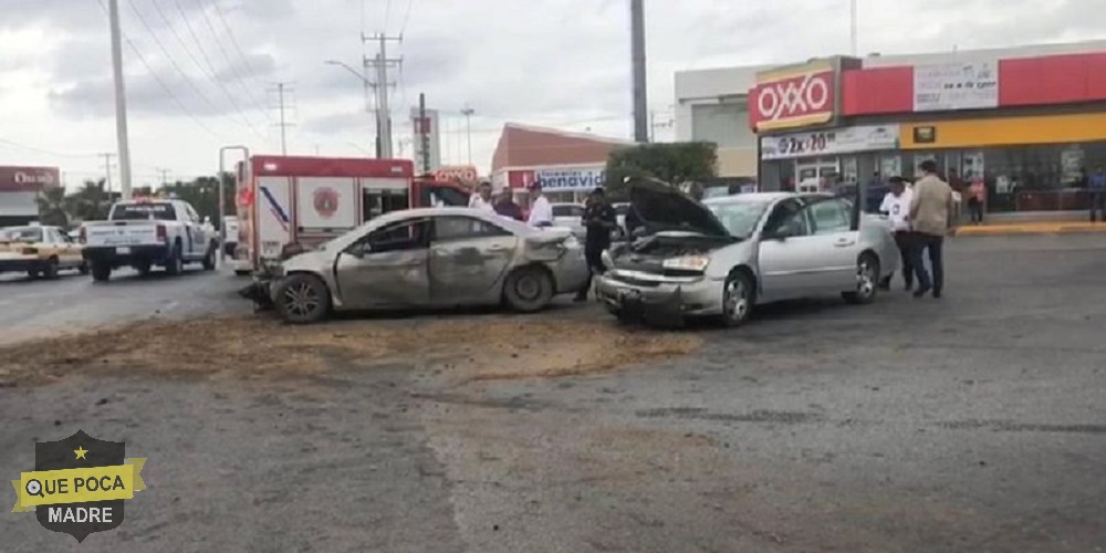 Jóvenes provocan accidente al realizar arrancones en Reynosa.