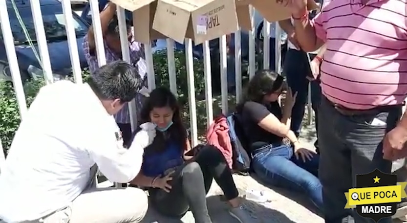 Dos jovencitas resultan lesionadas al ser atropelladas en Chiapas.