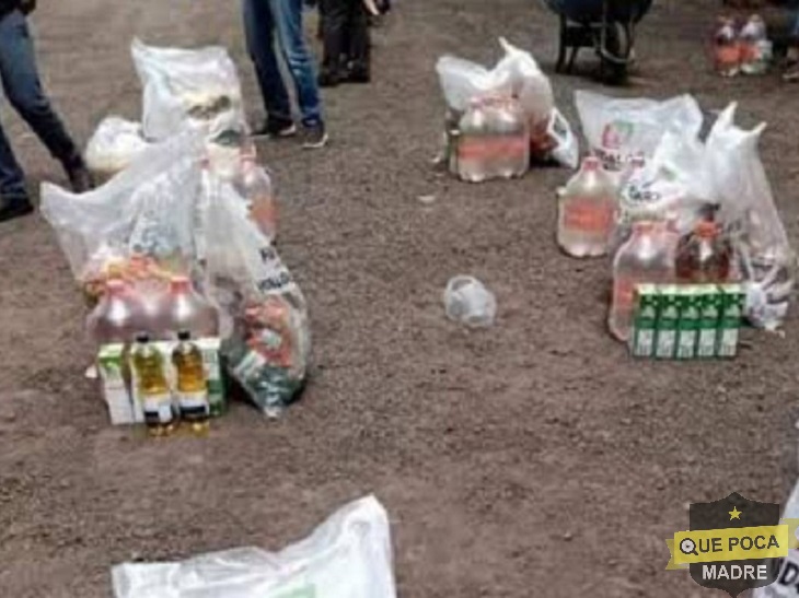 Pobladores roban despensas de un progrma de apoyo en Hidalgo.