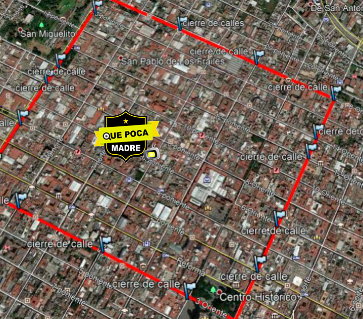 Cierran circulación en el Centro Histórico de la ciudad de #Puebla como medida para avitar contagios de COVID-19