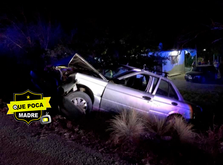 Hombre se accidenta en su auto en Coahuila luego de escapar de un baile clandestino