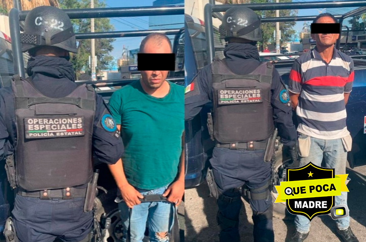 Capturan a 2 repartidores de drogan en Aguascalientes.