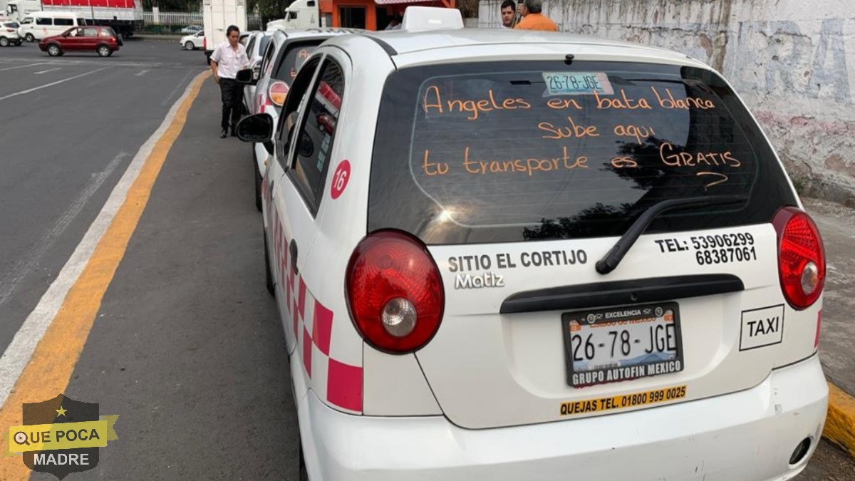 Taxistas ofrecen viajes gratis a empleados de Salud en Tlalnepaltla.