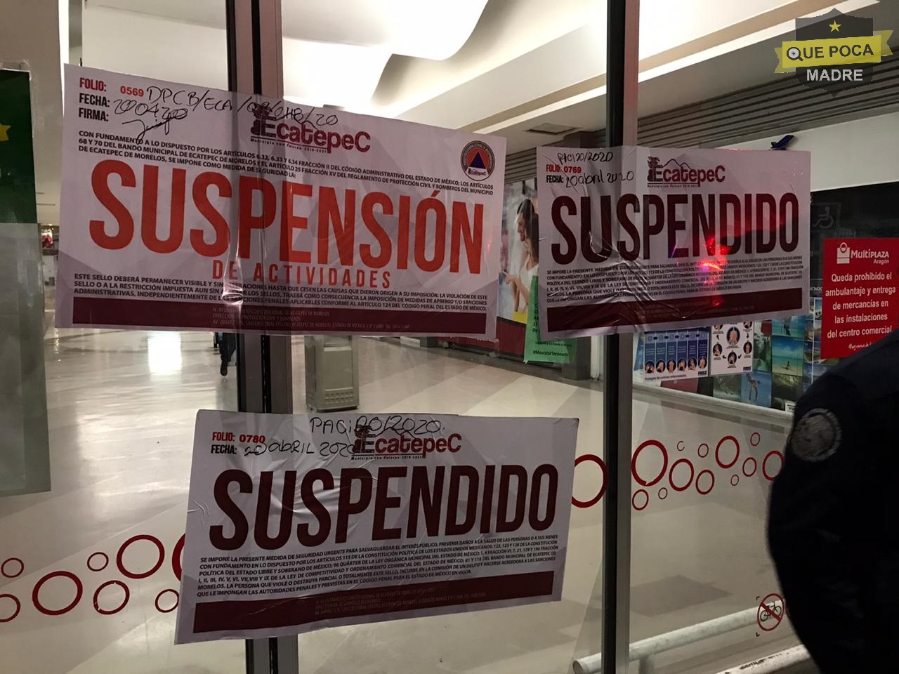 Suspenden plaza en Ecatepec por no acatar medidas ante contingencia.