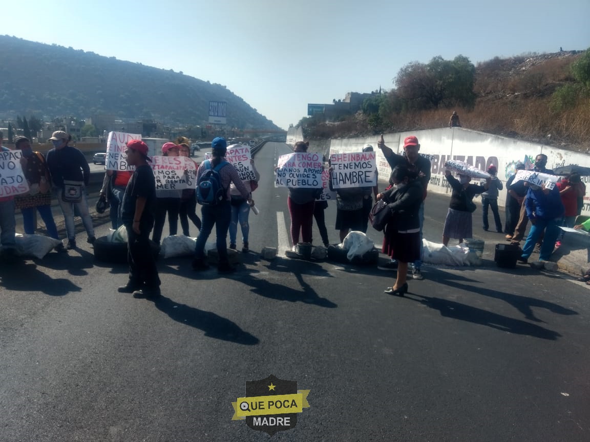 Comerciantes de Iztapalapa protestan en al México-Puebla.