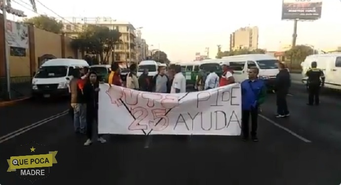 Transportistas realizan marcha por Covid 19 en la CDMX.