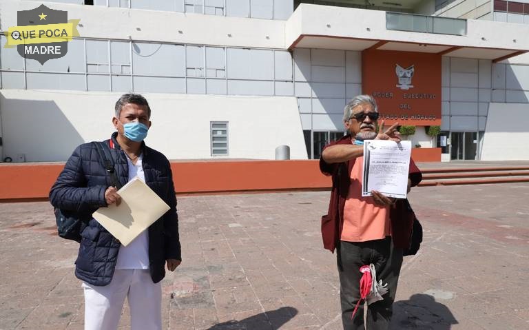 Protestan empleados de Hospital General de Pachuca.