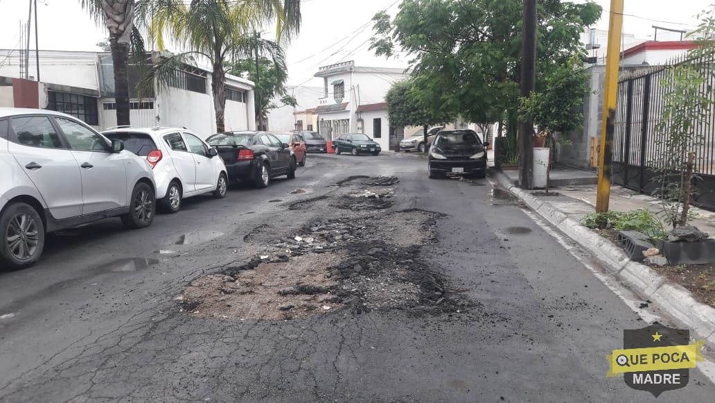 Denuncian calles en pésimas condiciones en Nuevo León.