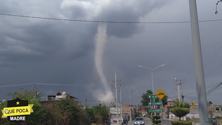 Graban un tornado en Guanajuato.