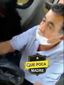 Viejo acosa a menor en autobus