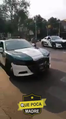 Policía se pasa el alto y atropella a motociclista