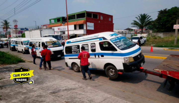 Por exceder la capacidad permitida por COVID-19, taxis y combis al corralón en Tabasco