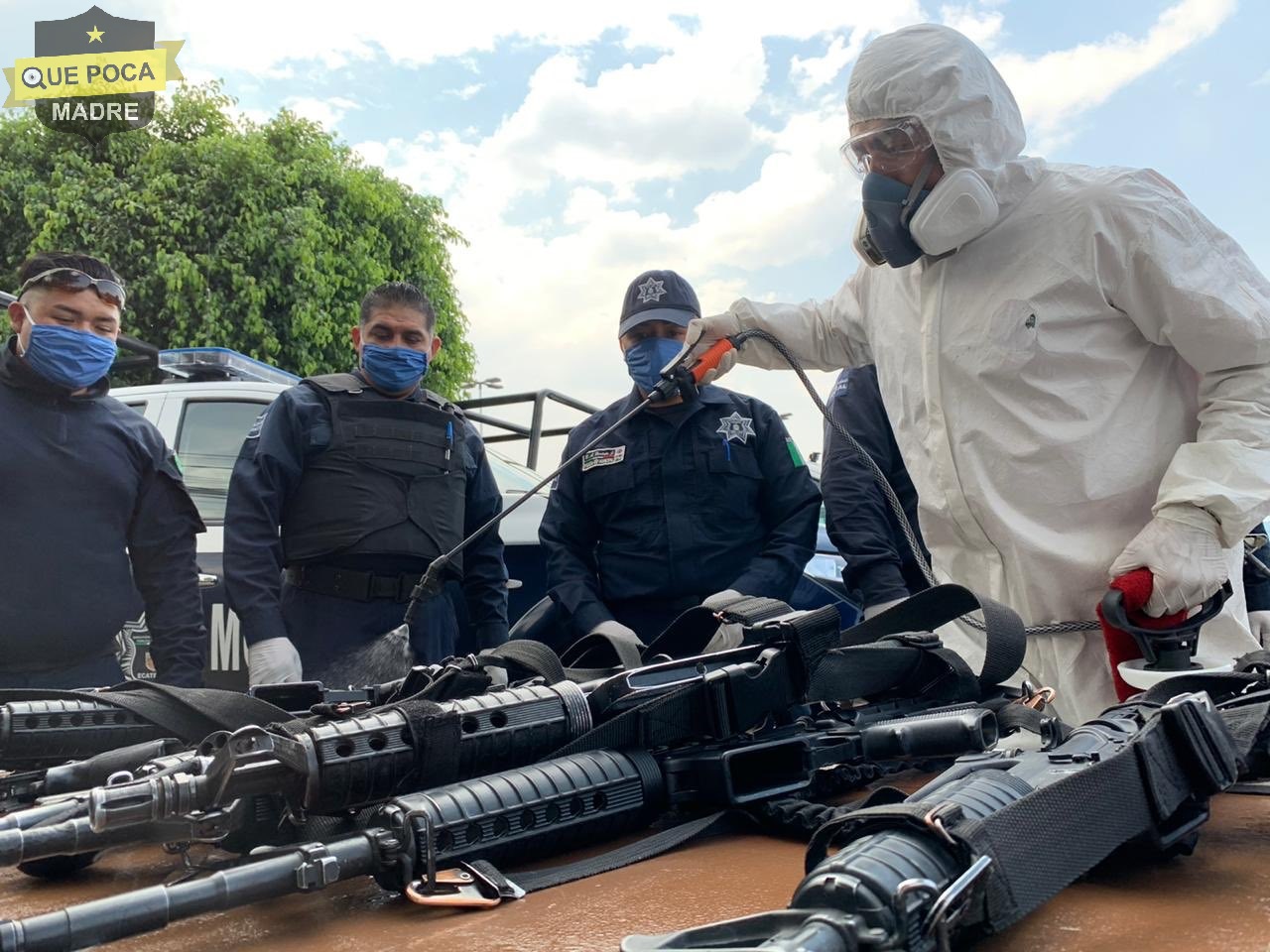 Cuatro policías de Ecatepec dan positivo a Covid19.