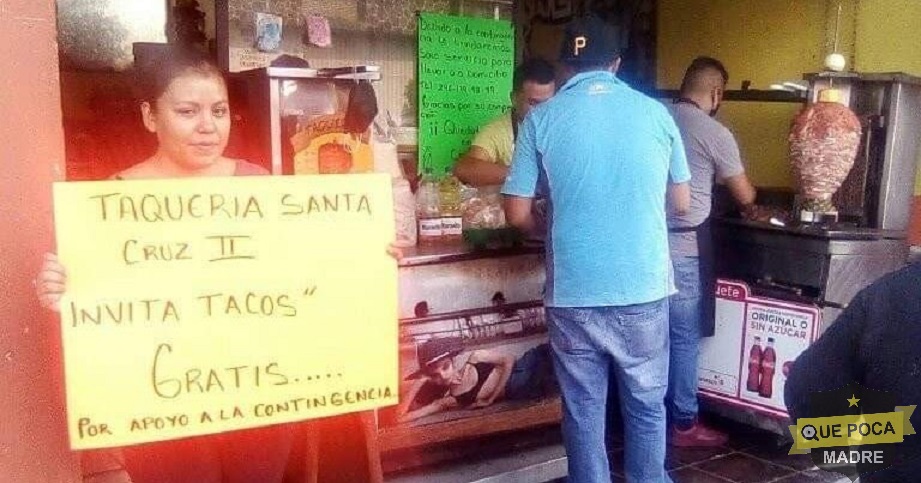 Taquería de Tlaxacala regala tacos a personas vulnerables por pandemia del Covid 19.
