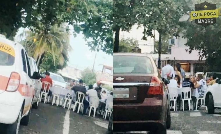 Arman fiesta a media calle en plena pandemia en Veracruz.