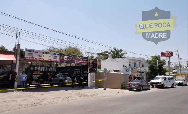 Hombre es ejecutado a tiros en un taller de Culiacán.