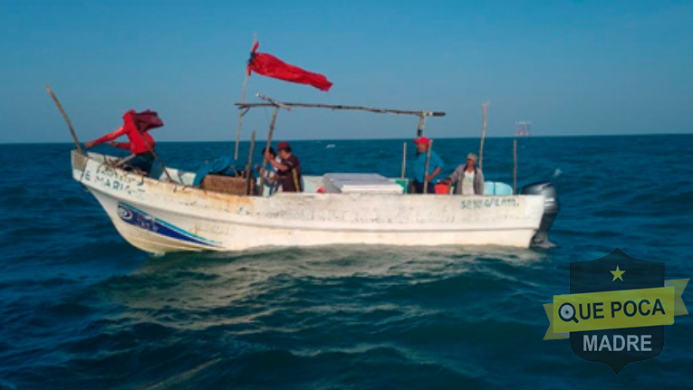 Rescatan a 5 pescadores que quedaron a la deriva en Campeche.