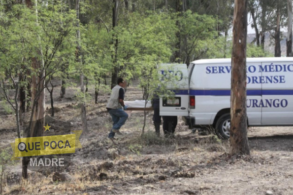 Encuentran cadáver rafagueado a tiros en Durango.