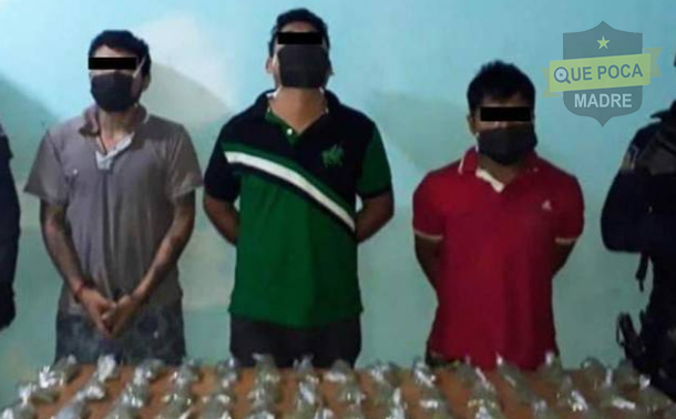 Detienen a 3 ratas con droga, armas y auto robado en Acapulco.