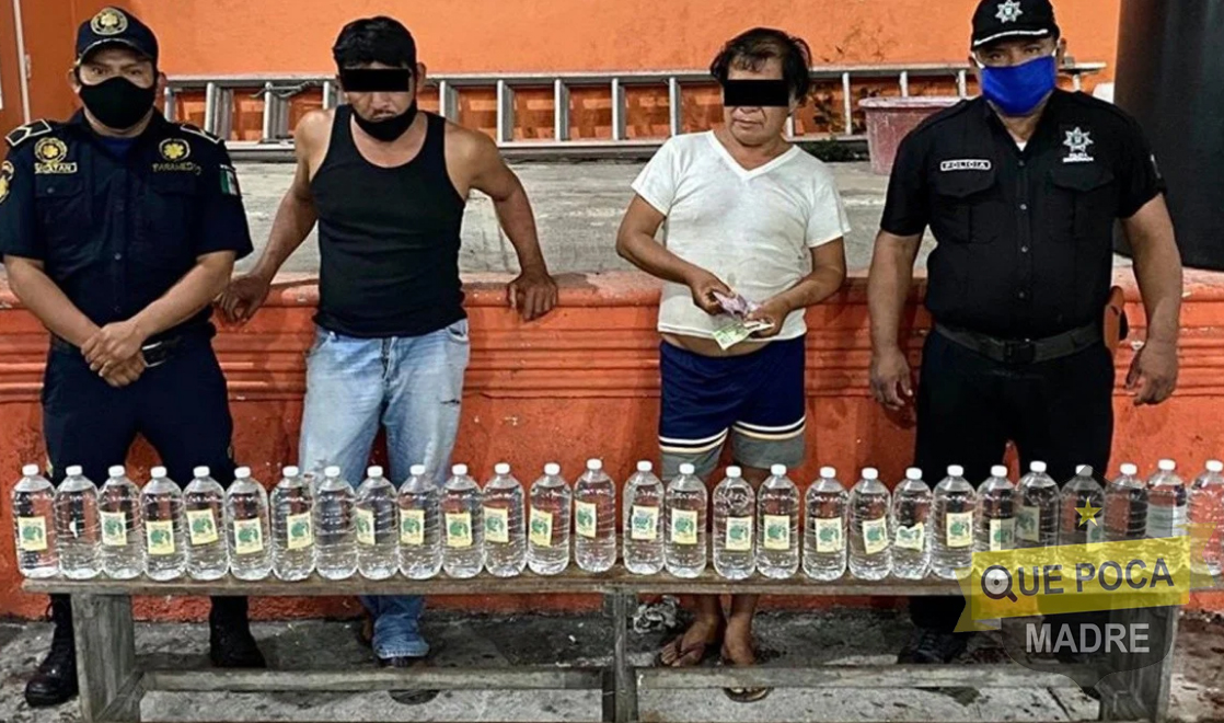 Detienen a vendedores clandestinos de alcohol en Dzilam González.