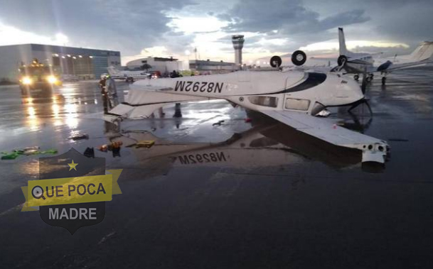 Lluvia provoca daños en el Aeropuerto Internacional de Querétaro.