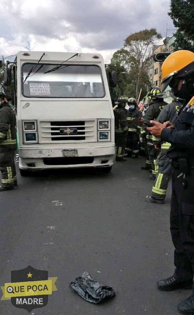 Chofer de microbús atropella y mata a mujer en La Merced.