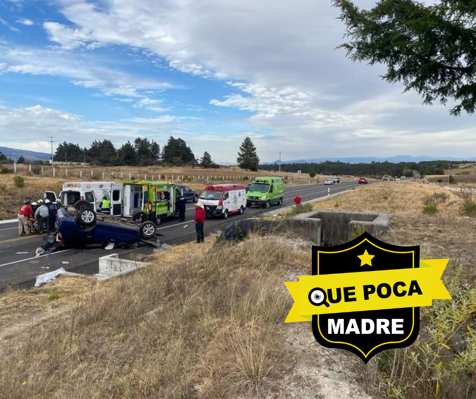 💥🚨‼VOLCADURA DEJA 5 LESIONADOS EN Almoloya De Juárez‼🤕🚑