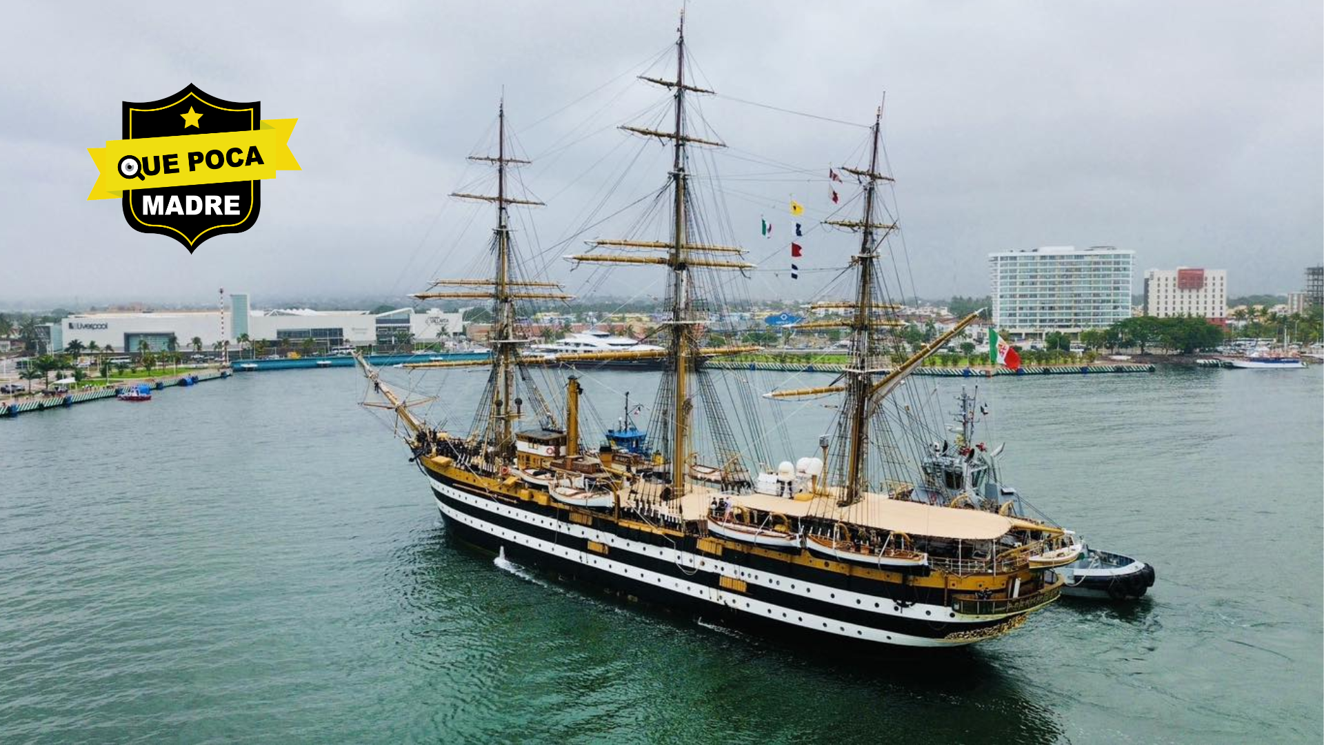 🇲🇽⚓️🇮🇹 | LLEGÓ A #PuertoVallarta EL NAVÍO MÁS BELLO DEL MUNDO… #AmerigoVespucci