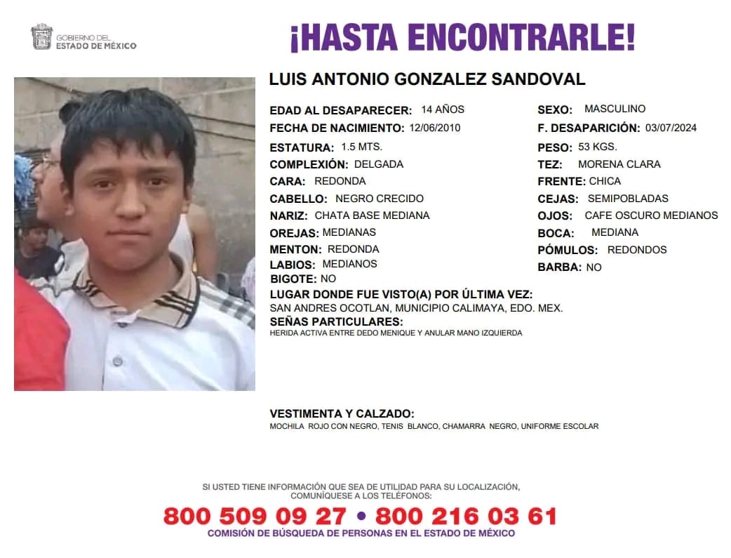 LO BUSCAN, AYÚDENOS A COMPARTIR