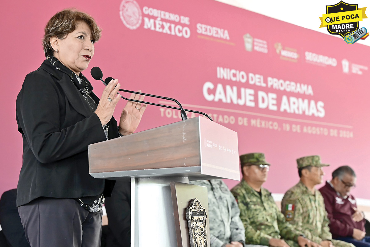 Delfina Gómez da banderazo al Programa de Canje de Armas en el Edoméx