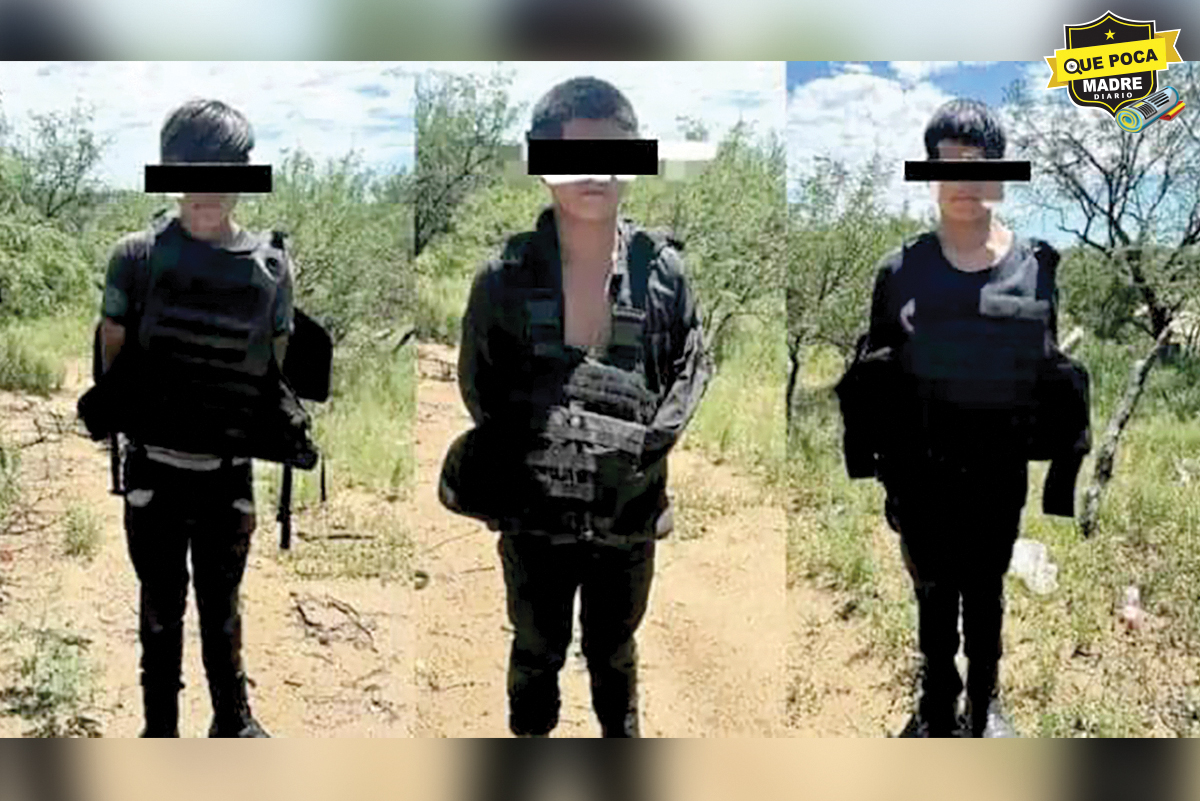 ¡AGARRAN A NIÑOS SICARIOS! Morritos de 13 años son detenidos con armas de alto poder en Sonora